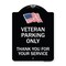 Signmission Veteran Parking Thank You for Your Service Heavy-Gauge Aluminum Sign, 24" x 18", BW-1824-22737 A-DES-BW-1824-22737 - alternate 1